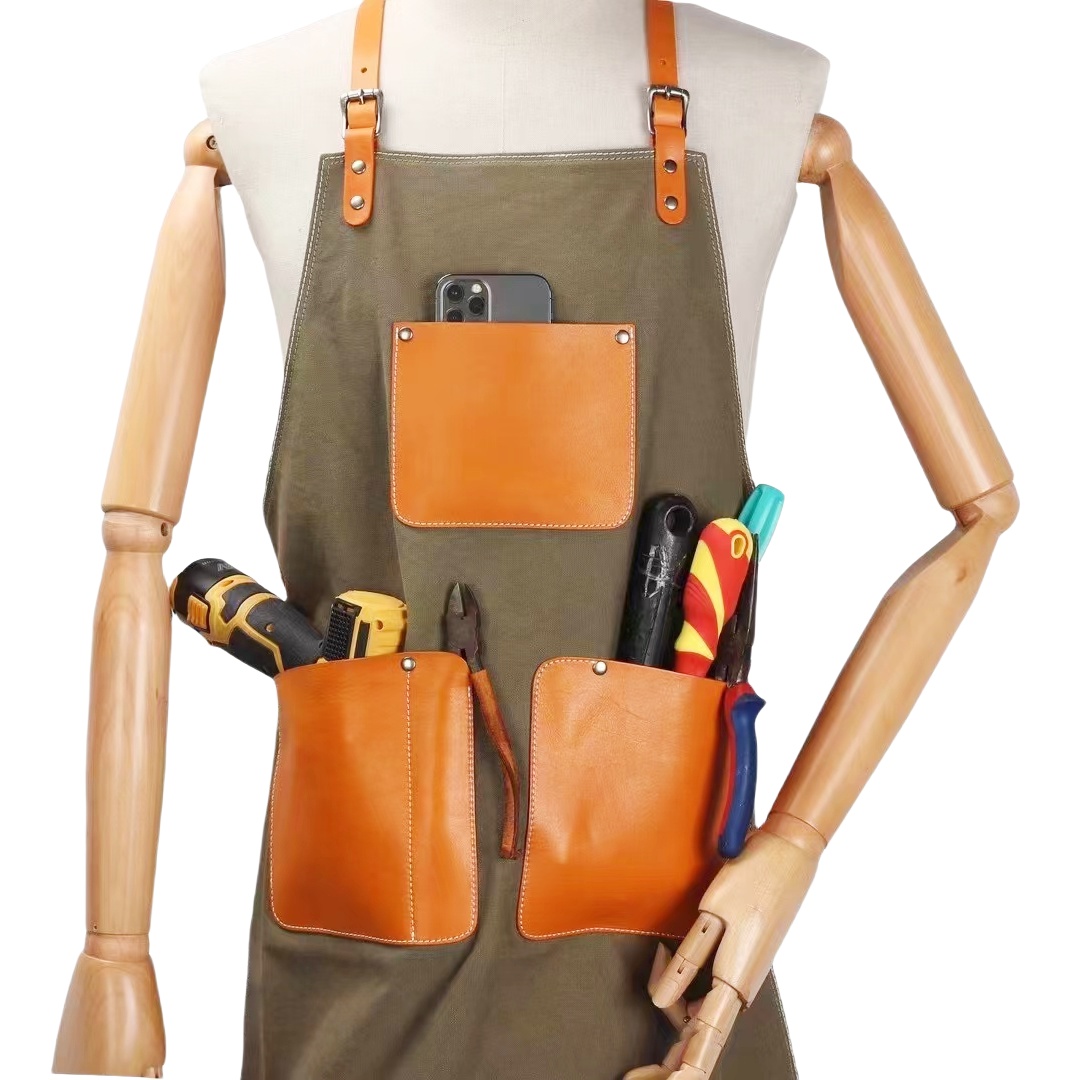ART060 Multi-pocket canvas apron