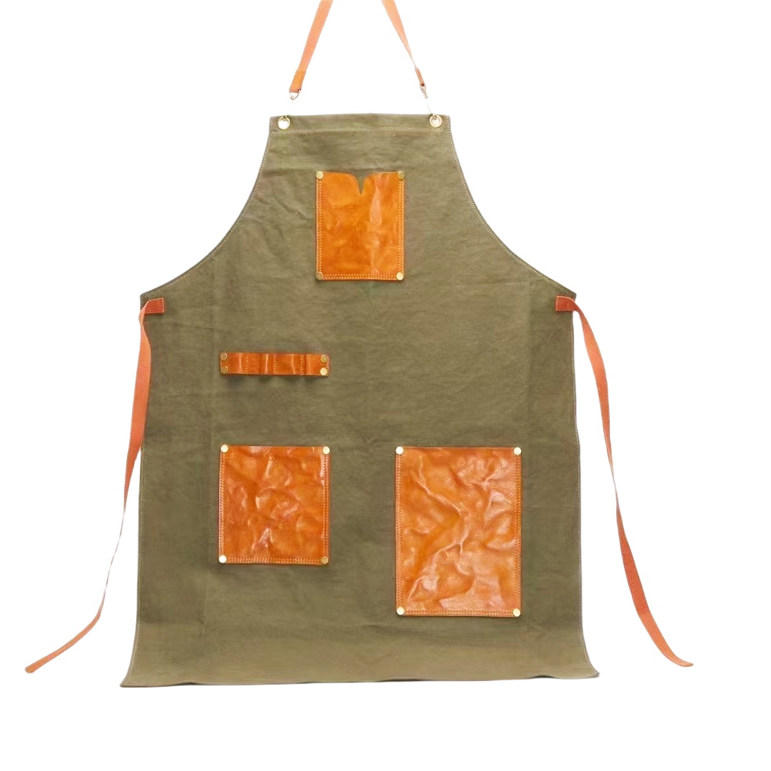 ART061 Multi-pocket canvas apron