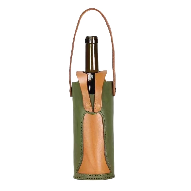 ART062 Leather wine holder
